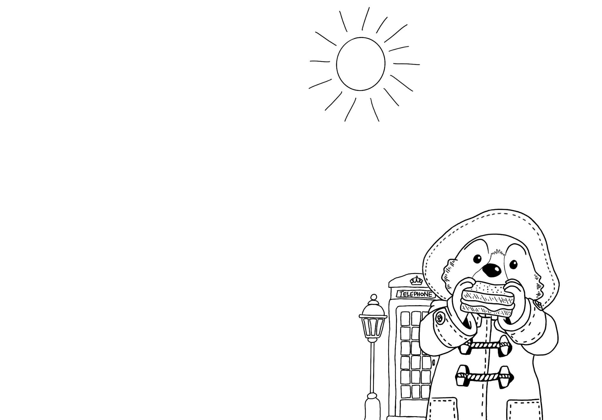 Bear themed digital invitation card.
