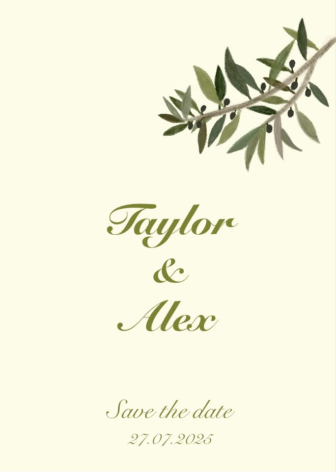 Save the date digital invitation card.