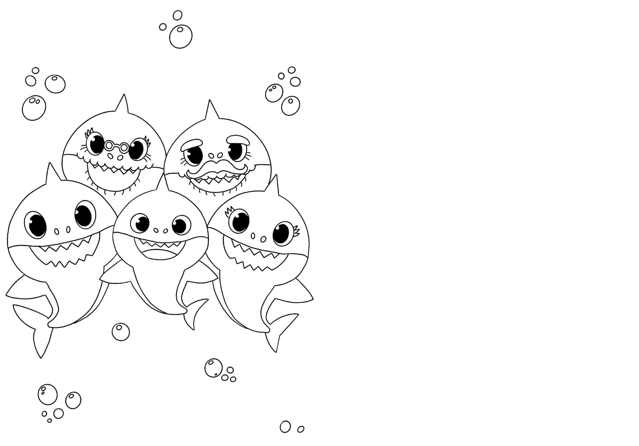 Shark themed digital invitation card.